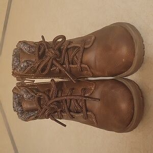 Wonder Nation little girls lace up brown ankle boots